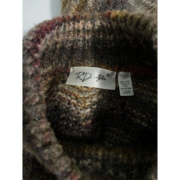 R D Style Mixed Stripe Pullover Women’s L Multicolour Jumper - Picture 10 of 11